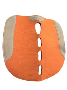 Almohadilla de fieltro de lana contorneada estilo western, transpirable, absorbente de impactos, para montar a caballo, con parches de cuero, equipo ecuestre - Product Image 5