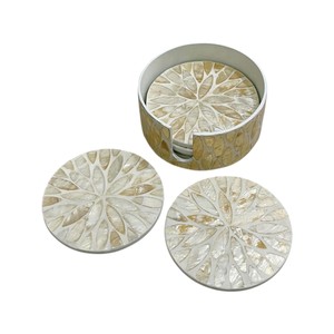 Elegant Shell Inlay <b>Drink</b> <b>Coasters</b> for Home Decor - Product Image 5