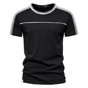 Camiseta Deportiva Casual de Manga Corta para Hombre, Cuello Redondo, Secado Rápido, Ajuste Regular, Tejido de Poliéster, Color Sólido, Azul - Product Image 5