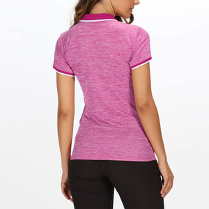 Custom Breathable Quick Dry Summer Women's Crew Neck Short Sleeve <b>Athletic</b> Activewear Shirts Polyester Heat-Transfer Printed - Product Image 2