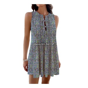 Bohemian Cotton Printed Ladies <b>Dress</b> Cotton Printed <b>Dress</b> Cotton <b>Dress</b> Women Trendy Tunic Top - Product Image 5