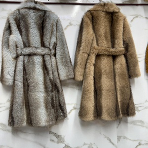 Manteau en fausse fourrure pour femme, veste d'hiver chaude et ample, vêtement d'extérieur en peluche douce, logo personnalisé, fabricant OEM, vente en gros, usine - Product Image 3