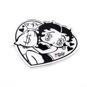 Nouvelles plaques à cils en acrylique écologiques avec motif Betty Boop en forme de cœur noir, bandeaux magnétiques pour cils, plateau pour extensions de cils, outil de beauté - Product Image 2