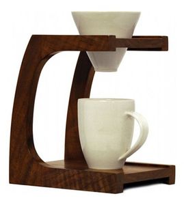 Support à café en bois au design minimaliste, forme carrée, capacité de 350 ml, écologique et réutilisable pour barista et usage domestique - Product Image 5