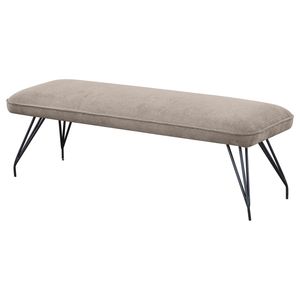 Panca da Pranzo Kailea in Tessuto Taupe, Elegante Arredamento per Sala da Pranzo - Product Image 3