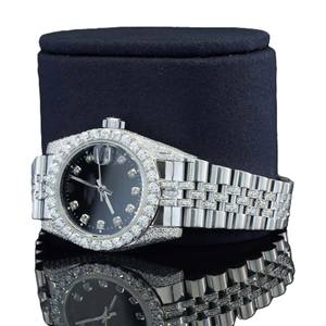 Customizable High Quality Iced Out Hip Hop Moissanite Diamond <b>Man's</b> <b>Watch</b> Designer <b>Black</b> Dial Diamond Wristwatch for <b>Man's</b> - Product Image 4