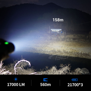 ซีโร่บีม เอฟ 50 โปรเฟสชั่นแนล 17000 ลูเมนส์ ไฟฉาย LED แบบชาร์จได้ กันน้ำระดับ IPX8 พร้อมระยะส่องไกล 560 เมตร สำหรับการค้นหาระยะไกล - Product Image 2