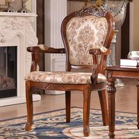 Chaise de salle à manger moderne en bois massif à dossier haut, revêtement en coton durable, garantie 1 an, utilisation intérieure/extérieure pour la maison, le bureau, le bar à domicile
