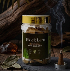 Incienso de Bambú Premium Black Leaf de Sellease en Frasco de Vidrio con Tapa Dorada, Ecológico y Orgánico, Aromático - Product Image 2