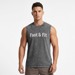 Custom Manufacturer's Men's Casual Fitness Sports Muscle Neck <b>Tank</b> <b>Tops</b> 220gsm 100% Polyester Summer <b>Loose</b> Sleeveless Quick Dry - Product Image 1