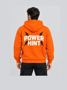 Premium Quality Winter Hoodies Fleece Oversized Street Wear Casual Hoodie for Unisex Orange Color Custom Printed Sweatshirt - Product Image 4