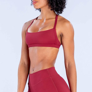 Back <b>Cross</b> Shoulder Straps Ladies Yoga Fitness Quick Dry Seamless Bra Body <b>Fit</b> Four Way Stretch Summer Wear Breathable Bra - Product Image 3
