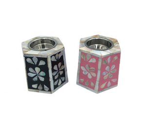 Quemador de incienso con incrustaciones de hueso, hecho a mano, para decoración de hogar de lujo, estilo tradicional de Oriente Medio. - Product Image 2