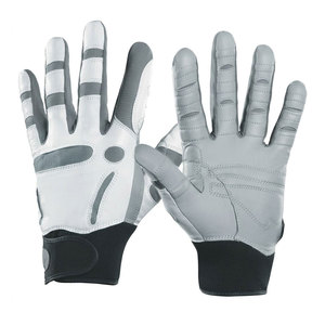Premium White Gray Golf Gloves Right Hand Non-Slip Grip <b>Hook</b> and Loop Closure Breathable Soft Durable Sports Golf Glove for Men - Product Image 3