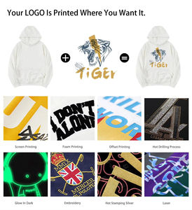 เสื้อฮู้ดดี้โอเวอร์ไซส์คุณภาพสูง ผ้าฟลีซหนานุ่ม สไตล์สตรีทแวร์ แบบเรียบๆ ไม่มีลาย สามารถสั่งทำได้ เสื้อฮู้ดดี้ผู้ชาย - Product Image 6