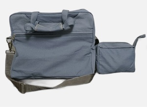 Sac pour ordinateur portable en toile souple et durable avec bandoulière, fermeture à cordon, unisexe, vintage, randonnée, multifonctionnel, léger, beige - Product Image 2