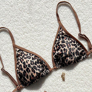 2026 Sexy Leopard Print Open-Back One-Piece Swimsuit Women's High-End Beach Spa Spandex Lining High Elasticity European Chest - Product Image 4