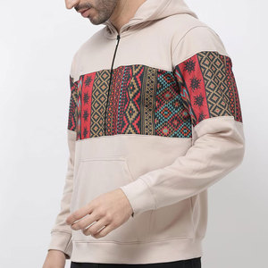 High Street Fashion Digital Artwork Print Trend Look Men Hoodie Winter Street Staple Emboss Print Depth Texture Men Hoodie - Product Image 4