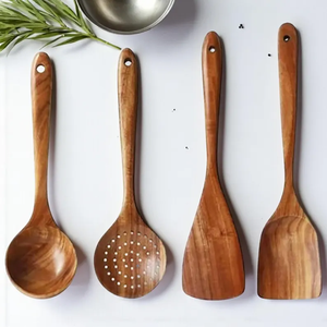 Juego de utensilios de cocina rústicos de madera de 7 piezas – Herramientas de cocina hechas a mano con soporte de B H Brothers - Product Image 4