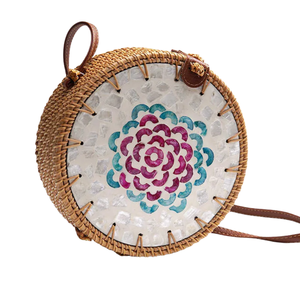 Rattan <b>Bags</b> Women <b>Raffia</b> Embroidered Rattan <b>Bag</b> Wholesale Vietnam Factory Cheap Prices OEM ODM Accepted - Product Image 1