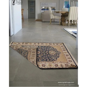 Alfombra de Oración de Seda Floral Lavable Hecha a Mano, Diseño Celestial de Lujo, para el Hogar, Mezquita, Ramadán, Eid, Regalos Religiosos, Exportador Indio - Product Image 2