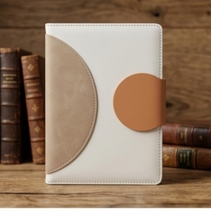 Aurelux A5 PU Leather Half Moon Flap Premium <b>Diary</b> Multicolor Business Journal <b>with</b> Custom Logo for Office Meetings - Product Image 4