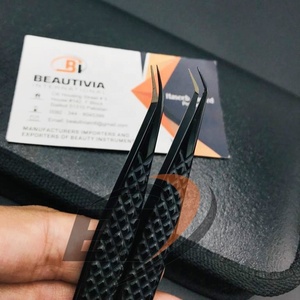 เคล็ดลับไฟเบอร์พลาสม่าสีดําสแตนเลสที่ยั่งยืนมือทดสอบน้ําหนักเบาเพชรจับแหนบต่อขนตา - Product Image 3