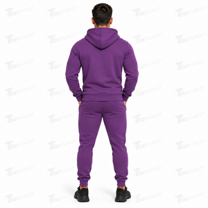 Premium Men Jogger Zipper Hoodie Set 400 GSM Cotton Fleece Quick Dry Seamless Fusing Heavyweight <b>Gym</b> <b>Tracksuit</b> Winter Streetwear - Product Image 4