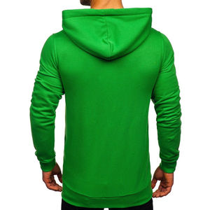 OEM High Quality Men Pullover Solid Hoodies 100% Cotton Material Lightweight Breathable Customized Logo hoodies for men - Product Image 2