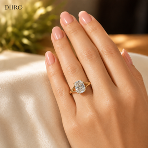 Bague de fiançailles et de solitéaire pour femme en Or rose Vermeil, avec diamant taille coussin et moissanite, à double sangle, pour anniversaire et demande en mariage - Product Image 6