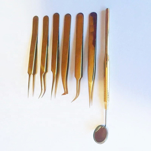 Pince à cils à pointe en fibre à 90 degrés avec prise diamantée pour extensions de cils, outil professionnel d'extension de cils - Product Image 2