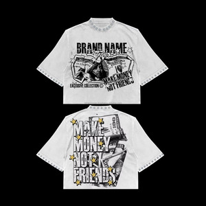 Camiseta Boxy de Hombre Personalizada con Lavado Ácido, Premium, de Algodón 100% de Alto Gramaje, Estilo Urbano con Logotipo Frontal y Detalles de Pedrería - Product Image 6