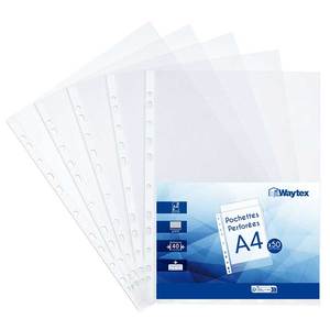 Exhibiting Highest Standard Top Class Quality A4 Clear Embossed Punched Pockets 40 Microns <b>for</b> Office & <b>School</b> Supplies - Product Image 1