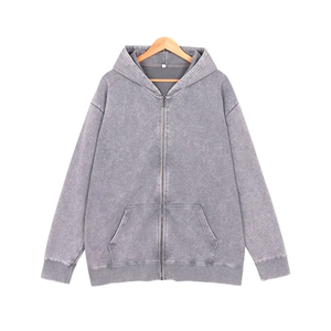 เสื้อฮู้ดซิปผู้หญิงแบบ OEM พร้อมแถบริบบิ้นที่ข้อมือ ขายส่ง รับทำโลโก้แบรนด์แฟชั่น ขั้นต่ำในการสั่งซื้อน้อย จัดหาสินค้าแบรนด์อเมริกัน - Product Image 6