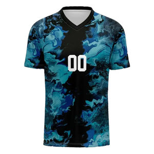 Uniformes de Fútbol Personalizados con Nombre, Camiseta de Fútbol con Impresión por Transferencia de Calor, Transpirable, Absorbente de Humedad, Antibacterial, de Secado Rápido, 100% - Product Image 2