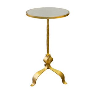 Modern Design Metal Star Accent <b>Table</b> With <b>White</b> Marble Top - Product Image 6