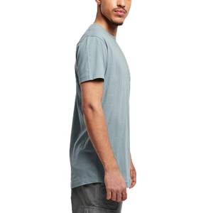 Men's <b>Light</b> Blue Short Sleeve O-<b>Neck</b> T-Shirt Regular Fit Casual Solid Color Cotton Jersey Plain Tee - Product Image 4