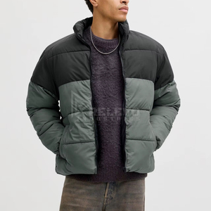 Blouson matelassé à capuche léger et imperméable pour homme, coupe-vent, style universitaire personnalisé, streetwear, en duvet de canard, pour le printemps - Product Image 1