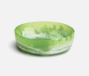 Frutero Decorativo de Resina Verde y Blanca Hecho a Mano, Tazón de Resina Epoxi para Servir, Decoración para Mesa de Cocina y Hogar - Product Image 4