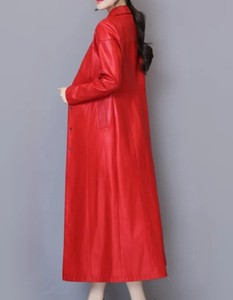 Vestes longues en cuir véritable de qualité supérieure pour femmes, mode décontractée, manteau d'hiver en peau de mouton, manteaux longs en cuir de vache pour femmes - Product Image 4