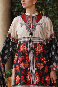 Ensemble Kurta traditionnel en coton pour femme avec imprimé floral et dupatta, style Inde-Pakistan, coupe régulière longueur cheville, pour tenue décontractée - Product Image 2