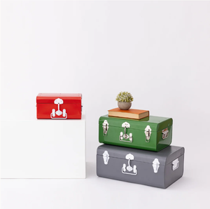 Modern Metal <b>Storage</b> Trunk Box Decorative Organizer Chest for Home Hotel Living Room Office Table Decor - Product Image 5