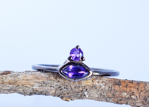 Nuevo Anillo de Plata de Ley 925 Hecho a Mano, Elegante, 100% Puro, con Gema de Amatista Natural Facetada, Clásico, Recién Llegado, en Oferta, Moderno - Product Image 3