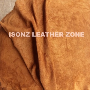 Cuir suédé véritable marron doré pour la fabrication de chaussures, vêtements, gants, ceintures et sacs - Product Image 3