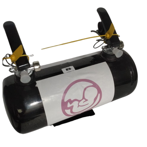 Pistolet à poudre double jet au meilleur prix, forte pression d'air, cylindre de protection sûr pour poudre, emballage pour grandes fêtes en extérieur - Product Image 1