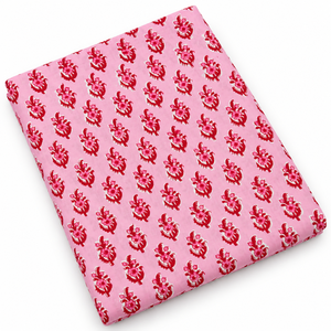 Tela de Voile de Algodón Peinado Ligero Estampado a Mano Pinksa 60S60S 90 GSM Multiusos 43/44" de Ancho Follaje Amarillo y Azul - Product Image 3