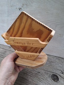 Porta Servilletas de Madera Natural, Organizador Decorativo de Servilletas para Mesa, para Cocina, Comedor, Restaurante, Cafetería - Product Image 1