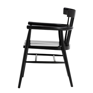 Sillón Moderno de Madera Maciza con Respaldo de Espiga, Estructura de Madera Resistente, Silla de Comedor Cómoda para Hogar, Cafetería, Restaurante - Product Image 4