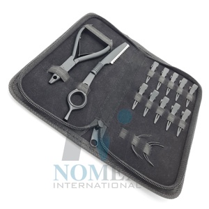 Included in the Hair Extension Tools Kit <b>C</b>-Type Needles Hair Trimming Razor Hair Sectioning <b>Clips</b> with 2 Holes <b>Plier</b> - Product Image 4