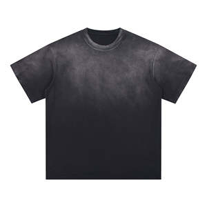 Vintage Style Oversized Acid <b>Wash</b> Streetwear Distressed T-shirts 100% Cotton Plus Size Men's t Shirts - Product Image 6